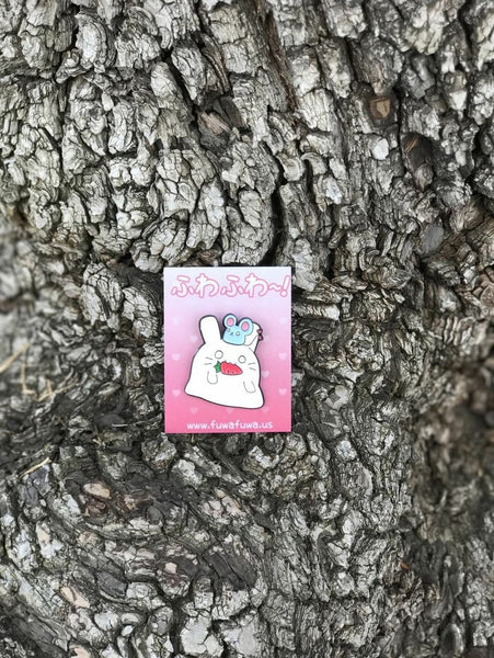 Chubby Bunny and friend Pin