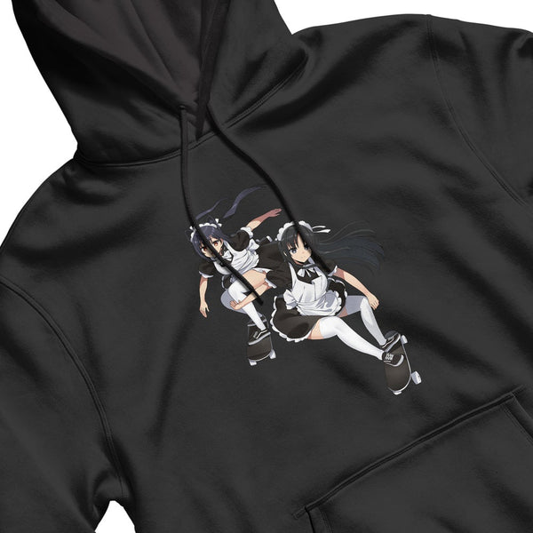"SKATING MAIDS" Hoodie Black