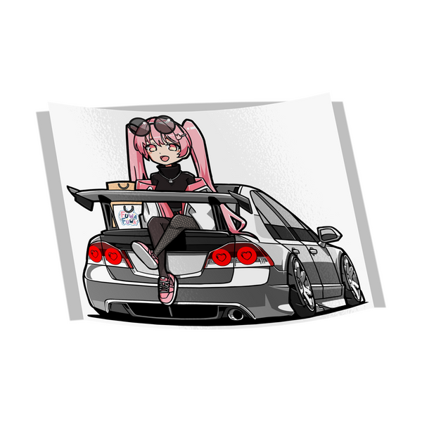 "Mascot" Momo Civic Sticker