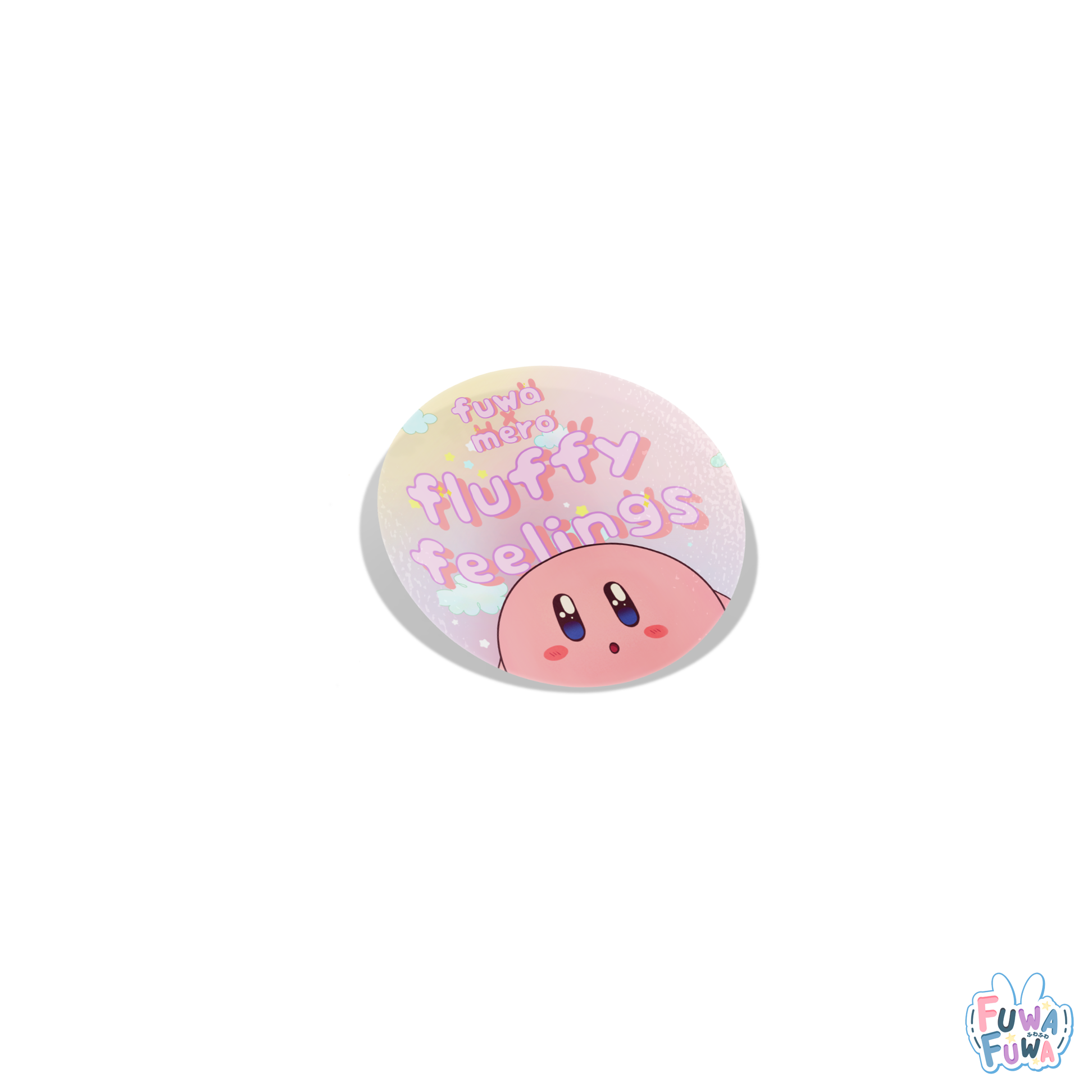 "Fluffy Feelings" Kirbo Circle Sticker