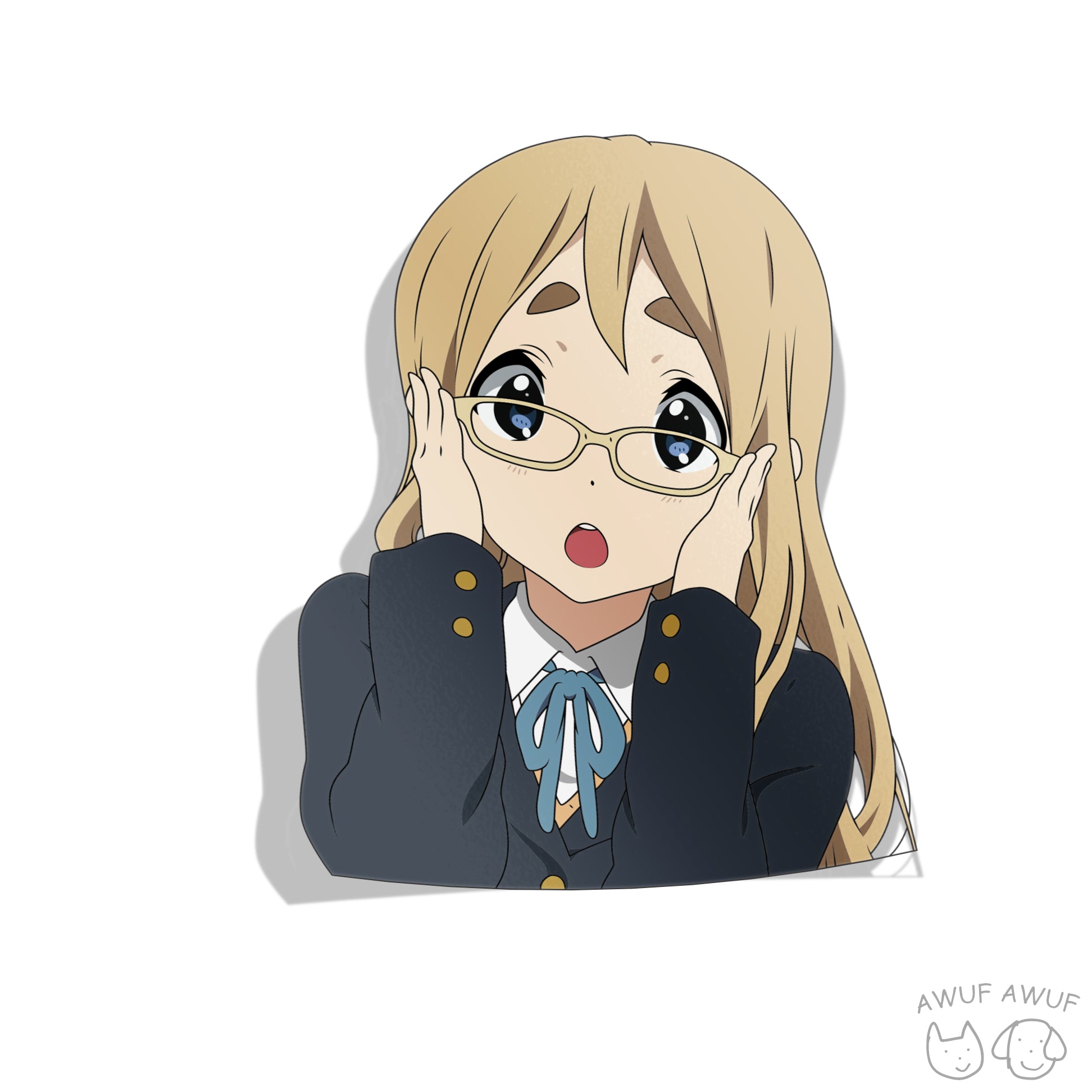 "GLASSES GIRLS" Mugi Sticker