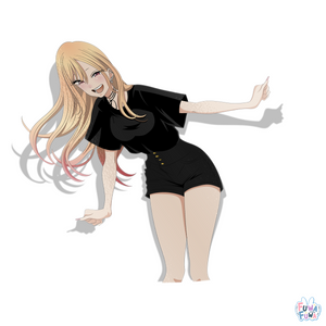"DRESS UP DARLING" Marin Casual Black Sticker