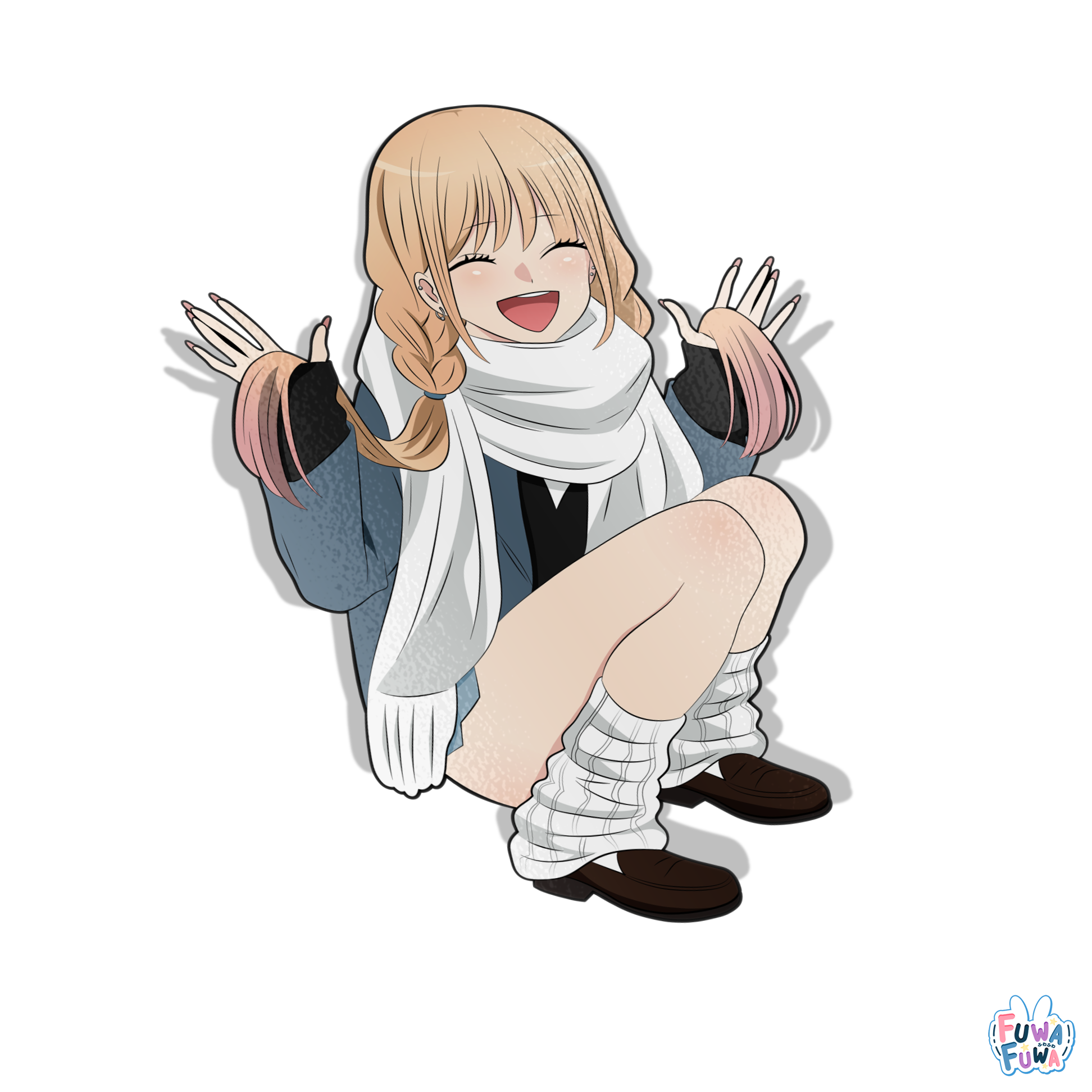 "DRESS UP DARLING" Marin Squat Full Body Sticker