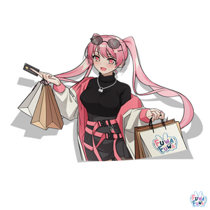 "Mascot" Momo Half Body Sticker