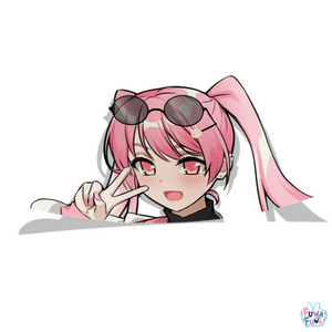 "Mascot" Momo Peeker Sticker