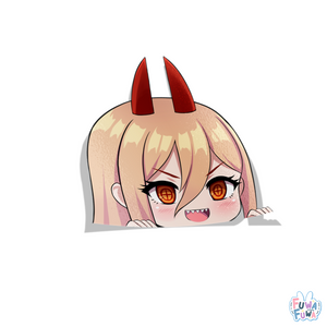 "CHAINSAW" Power Peeker Sticker