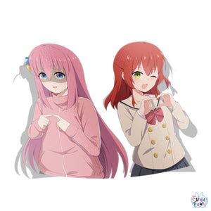 "BOCCHI" Bocchi and Kita Casual Half Body Sticker