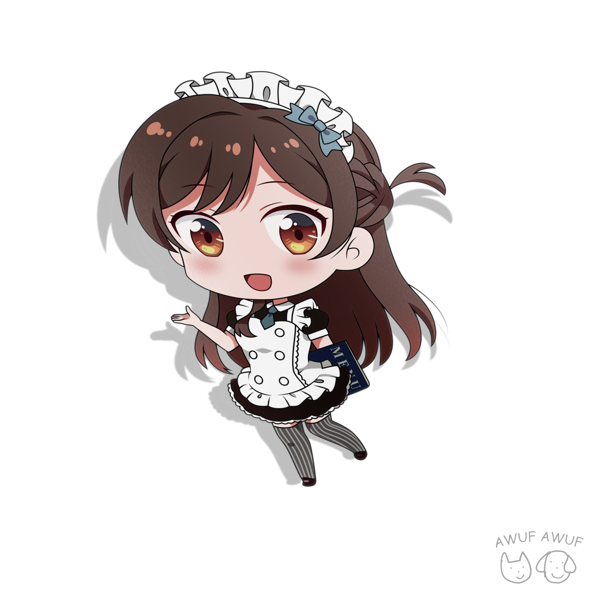 "GIRLFRIEND" Chizuru Maid Chibi Sticker