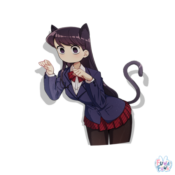 "KOMI" Neko School Girl Sticker