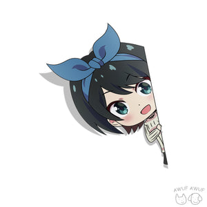 "GIRLFRIEND" Ruka Side Peeker Chibi Sticker