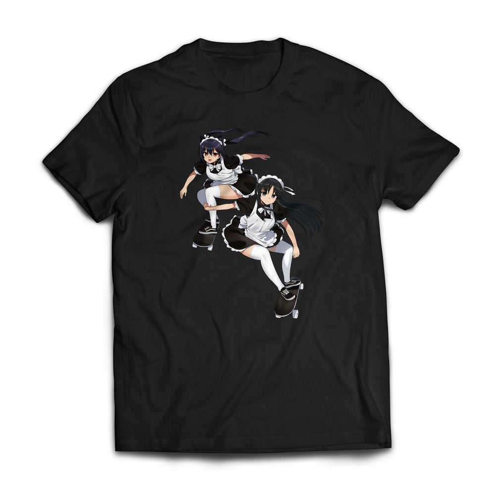 "SKATING MAIDS" Shirt Black