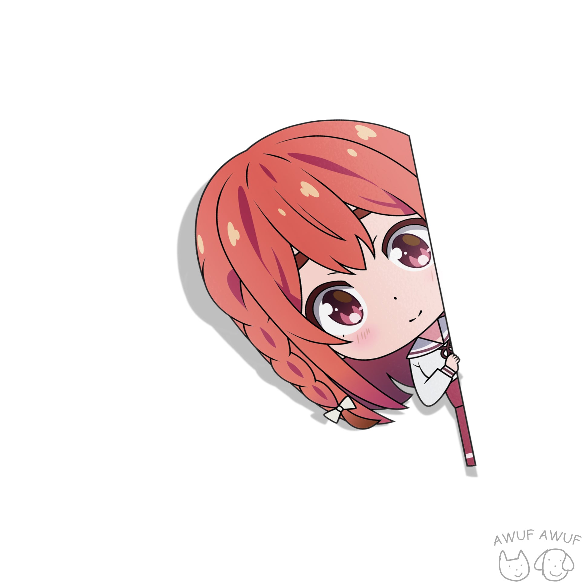 "GIRLFRIEND" Sumi Side Peeker Chibi Sticker